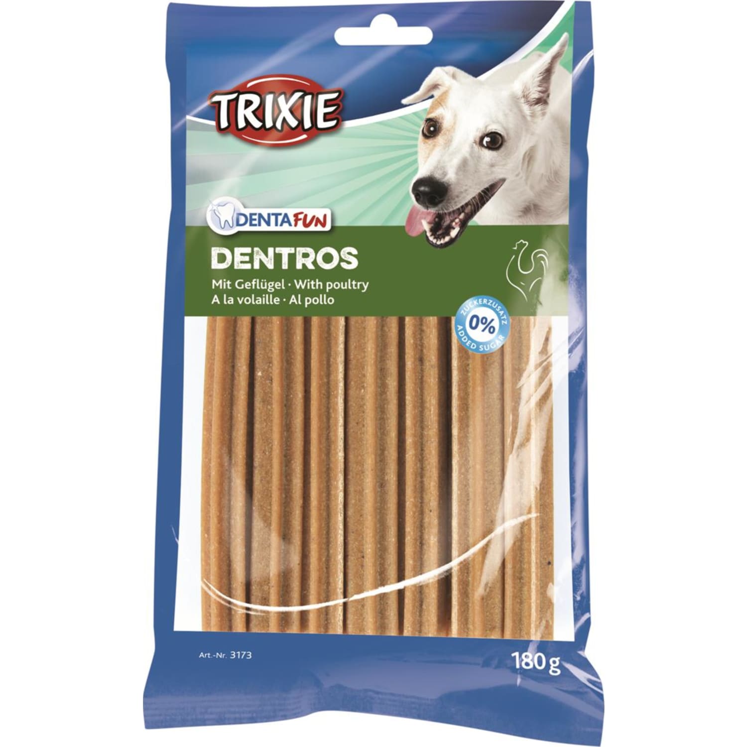 Trixie dentros Light med fugl 7 stk 180 g dentaFun