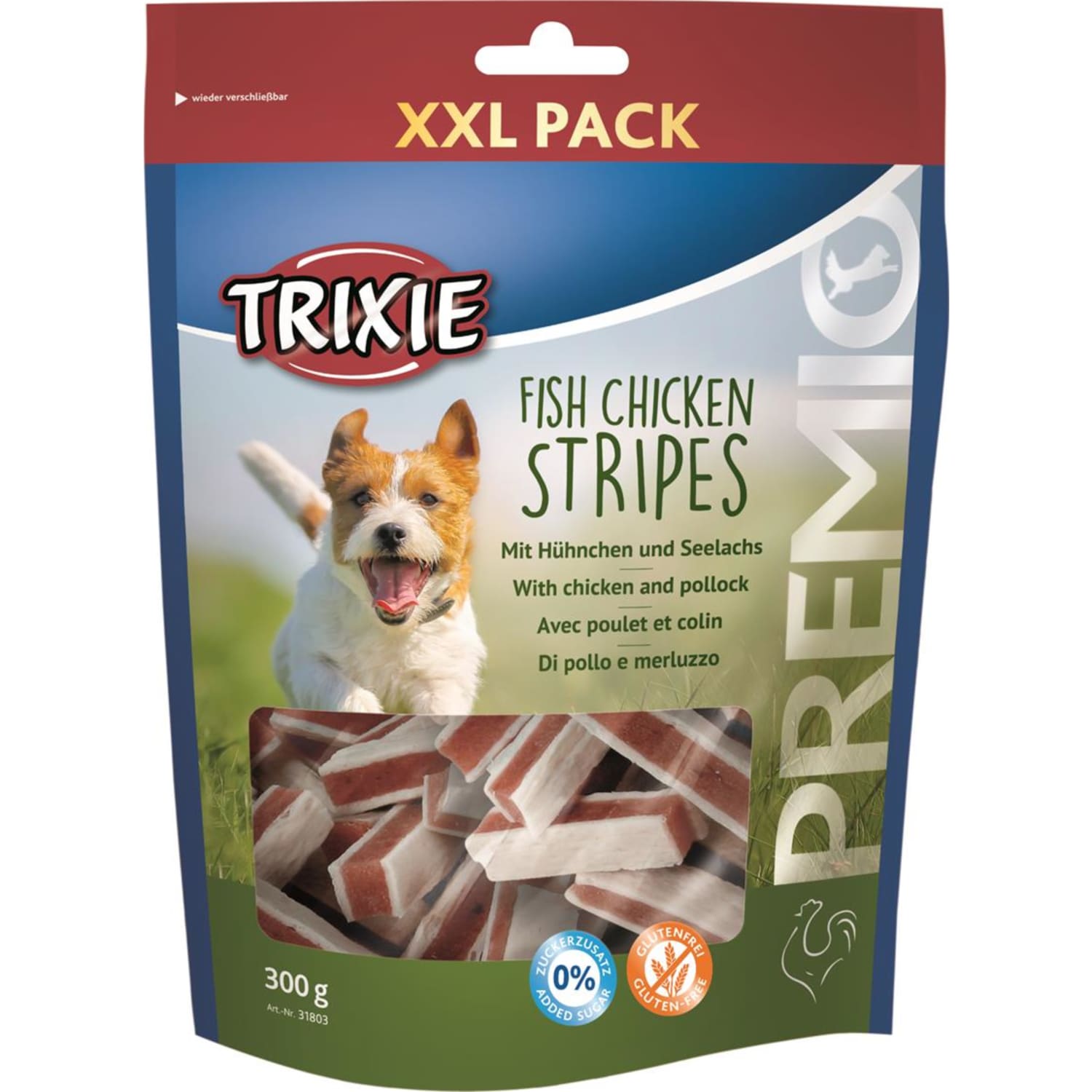 Trixie stripes med kylling og torsk XXL 300 g