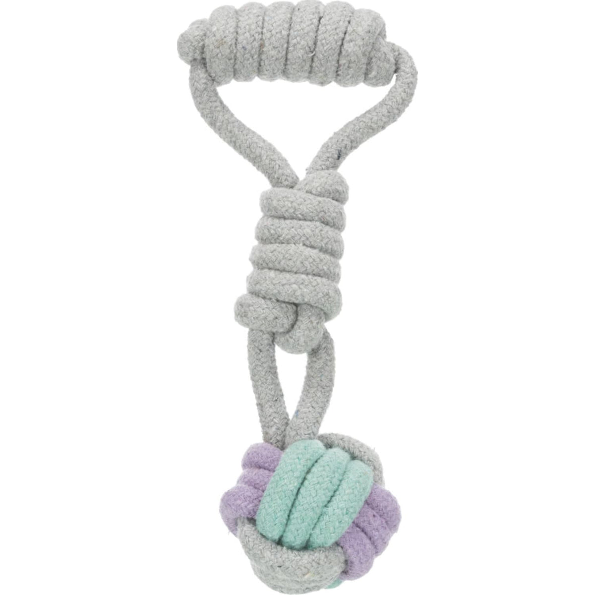 Trixie Junior tauknuteball med håndtak bomull ø 6 cm 23 cm