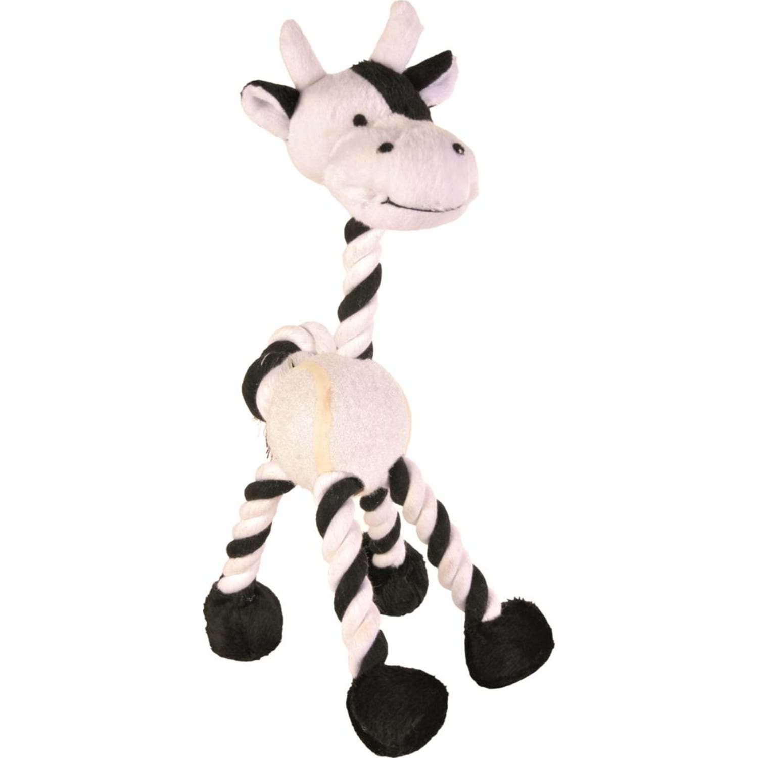 Trixie giraff/Ku i tennisball og tau