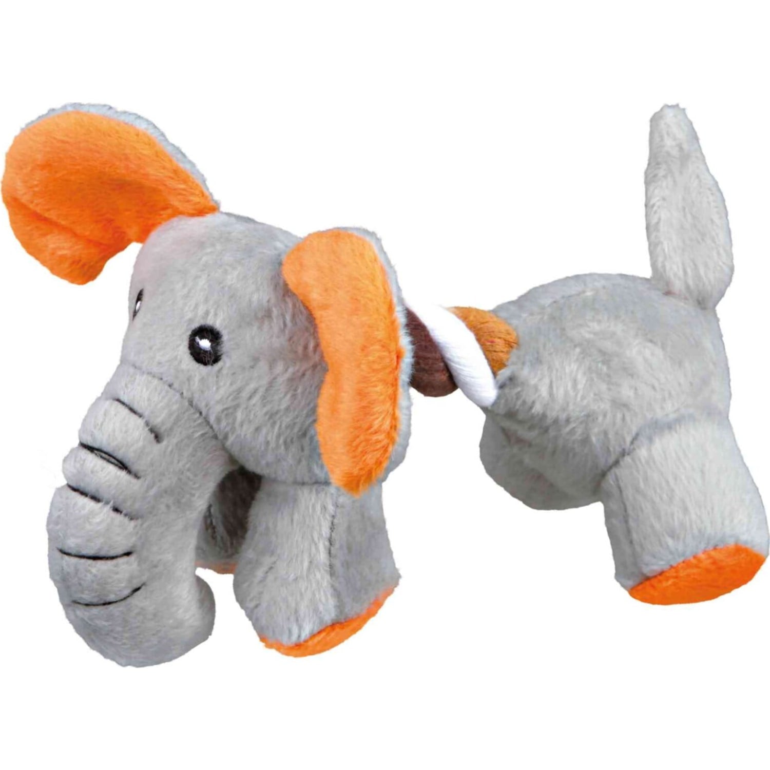 Trixie plysjdyr med tau 17 cm