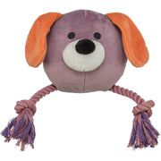 Trixie hund i plysj med tau uten lyd 27 cm