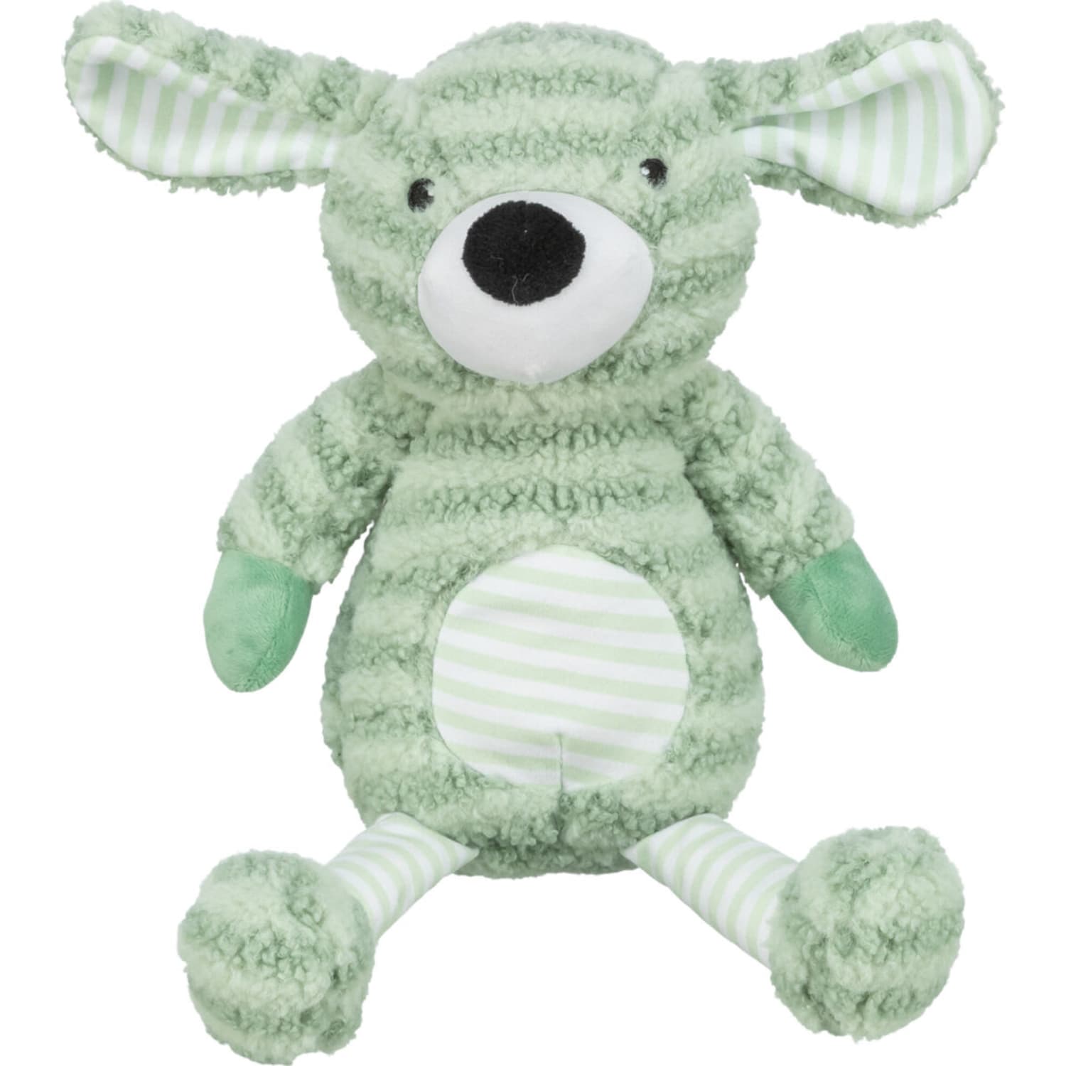 Trixie hund i plysj med tau 34 cm med tau