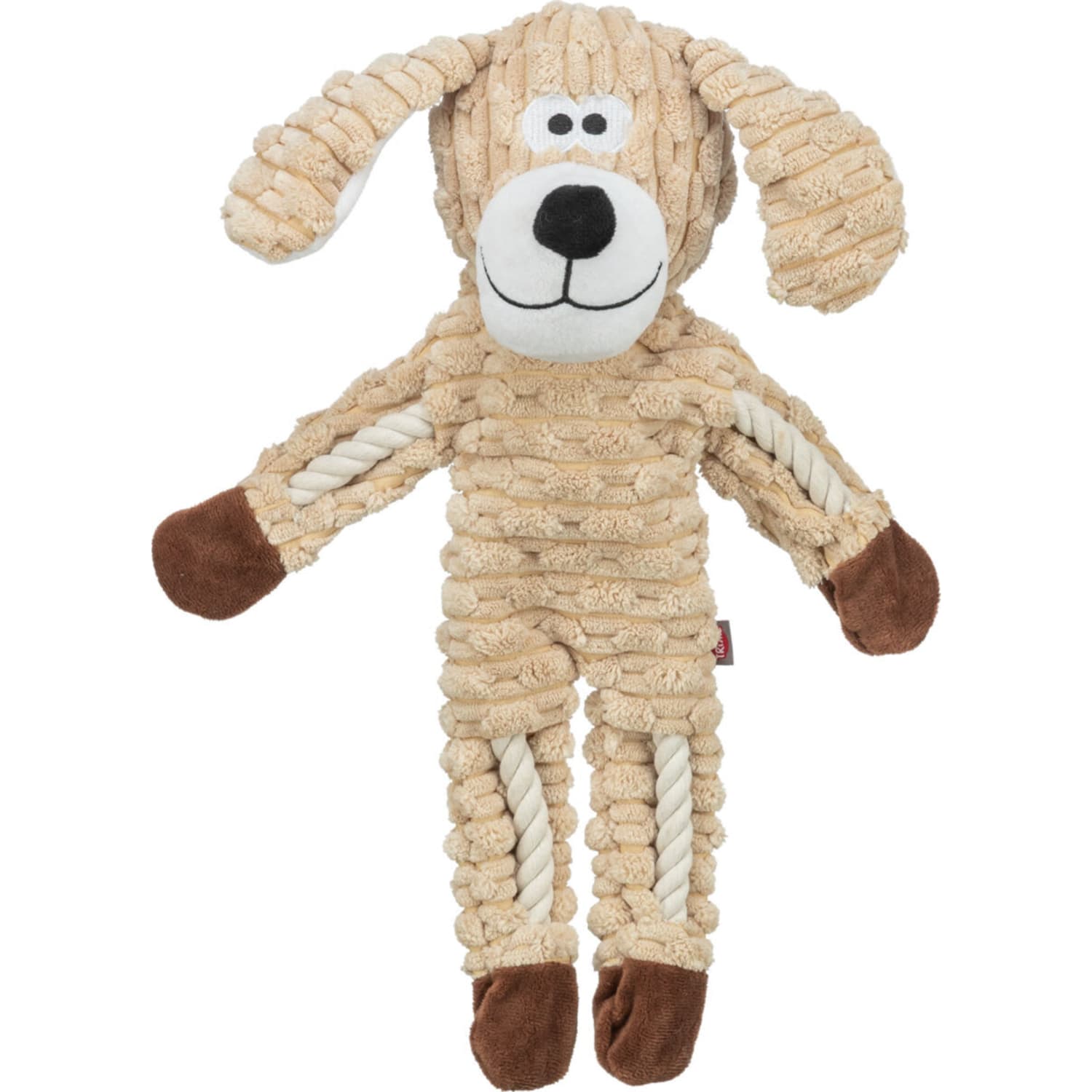 Trixie hund i plysj med tau 38 cm med tau og lyd