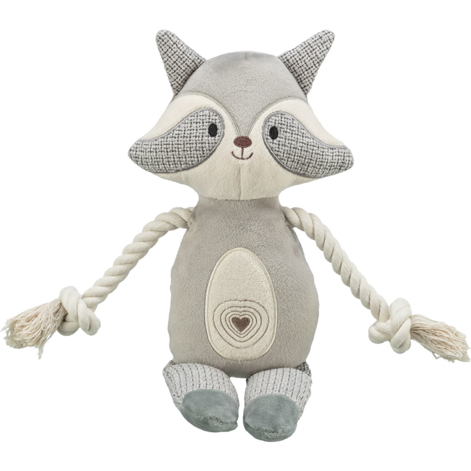 Trixie raccoon i plysj med tau 33 cm