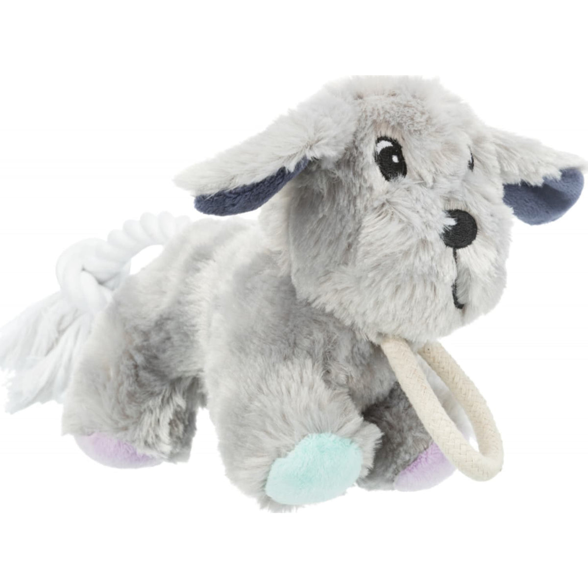 Trixie Junior plysj hund med tau til valper 24 cm