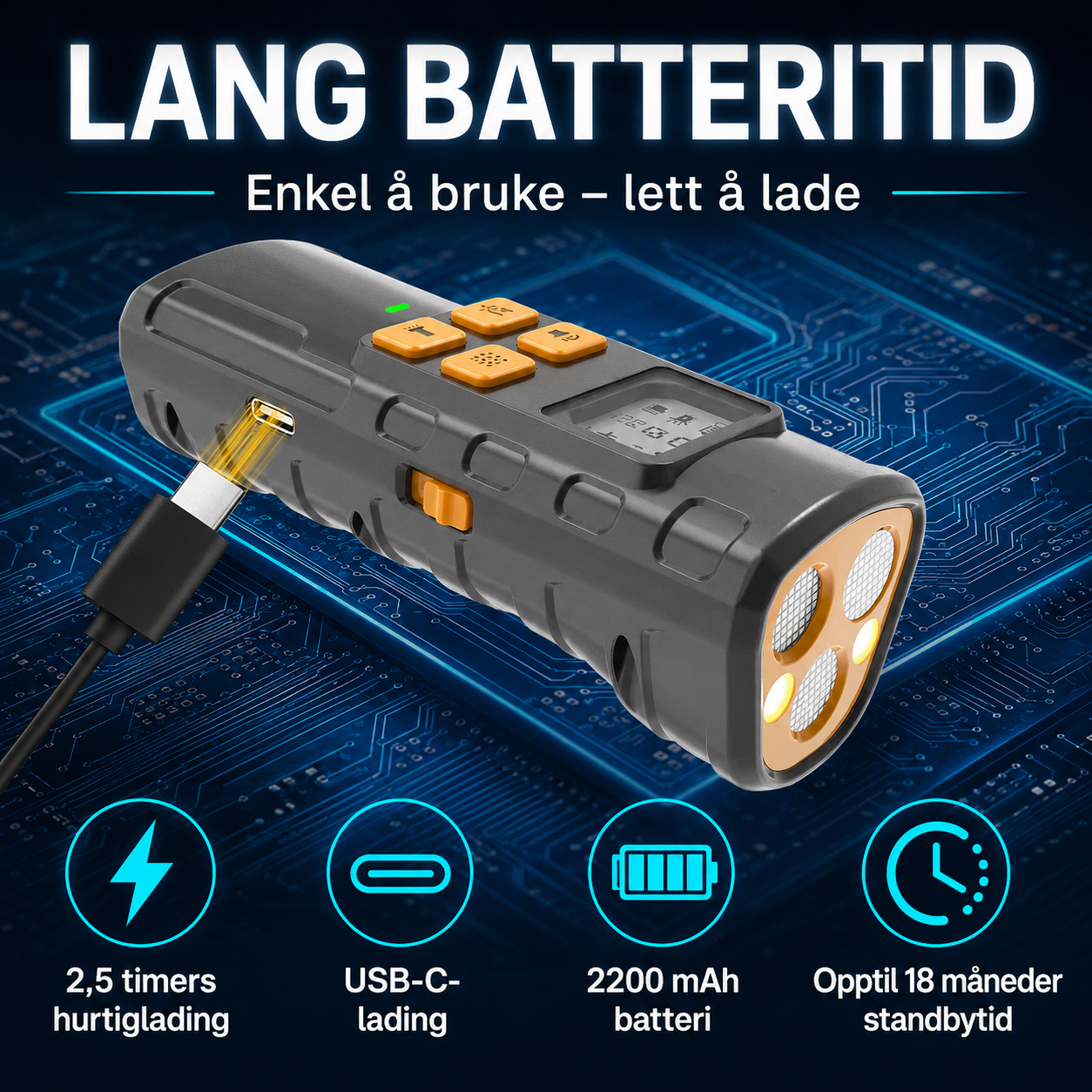 ultralydnivåer og funksjoner på hundetreneren. Batteritid og bruk