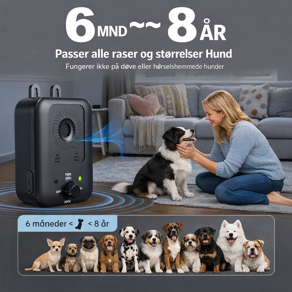 Ultralyd Anti-Bjeff Enhet – Oppladbar med 3 Moduser (15–30 kHz)