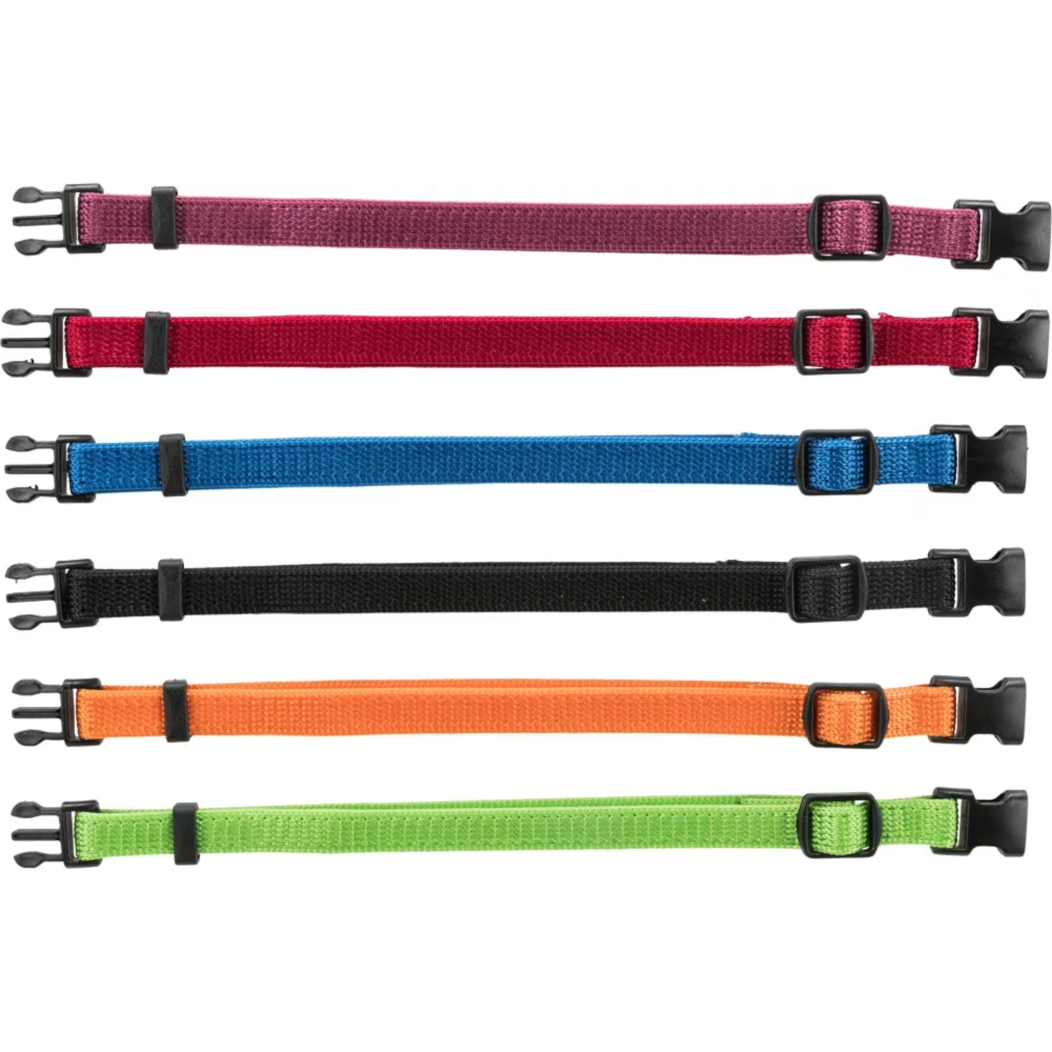 Valpehalsband sett 6 stk 17–25 cm i flere farger