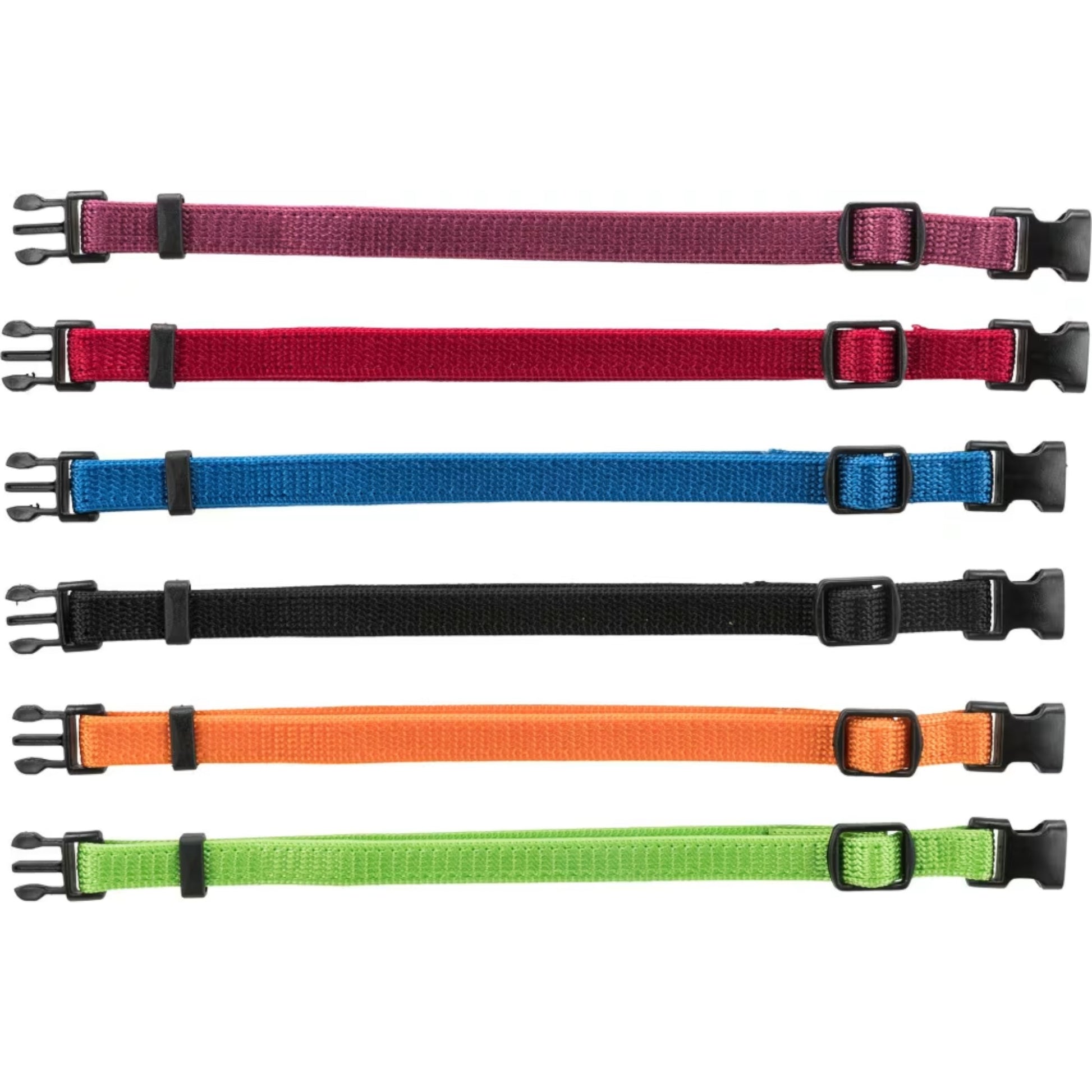 Valpehalsband sett 6 stk 22–35 cm i flere farger