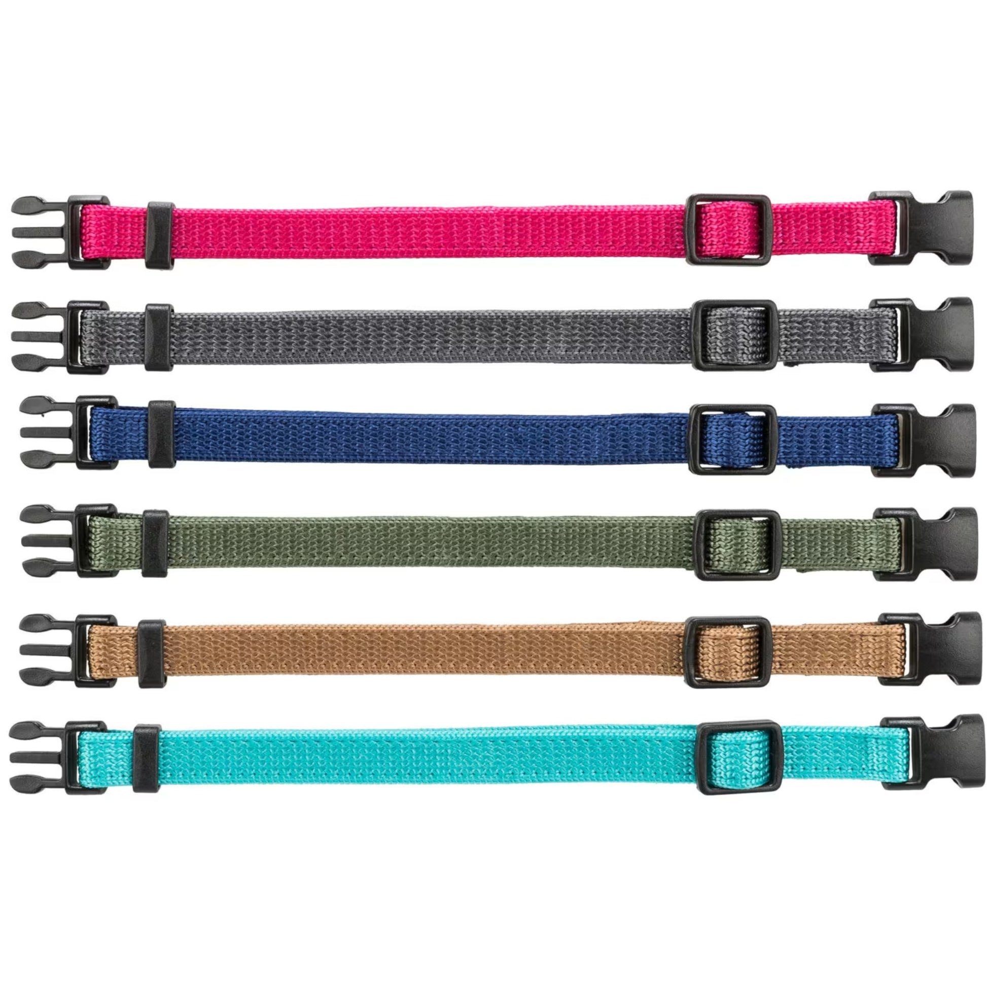 Valpehalsband sett 6 stk 22–35 cm i ulike farger